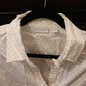 New York and Company ruffle button down